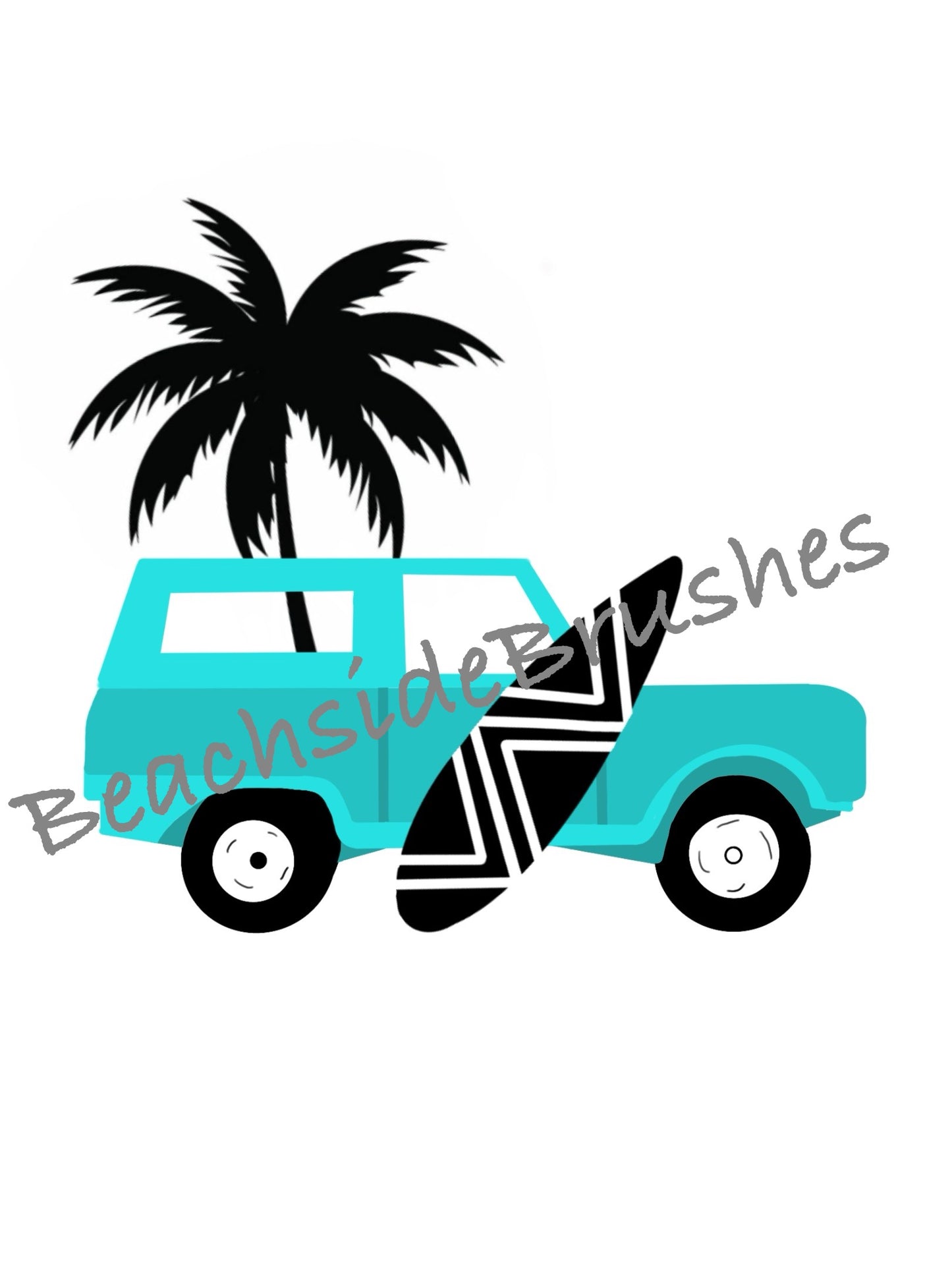 Teal Beach Car digital download