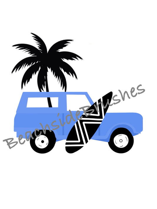 Blue Beach Car digital download