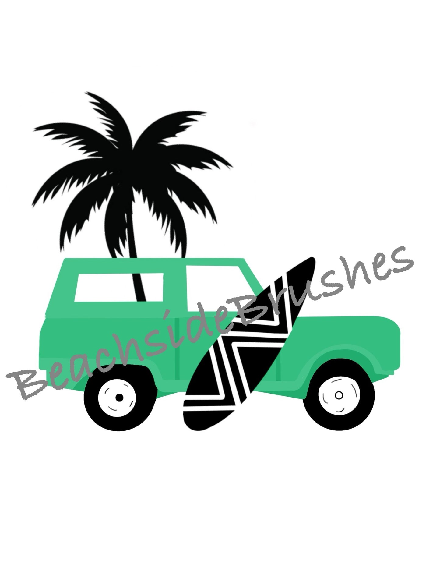 Green Beach Car digital download